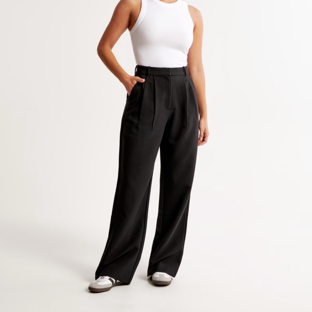 Abercrombie & Fitch Sloane Black Wide-Leg Pants